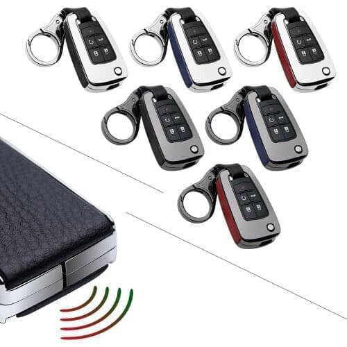 Zinc Alloy Leather Car Flip Key Case Cover Keychain For Chevy Chevrolet Cruze Malibu Camaro Impala Sonic SS For Buick LaCrosse
