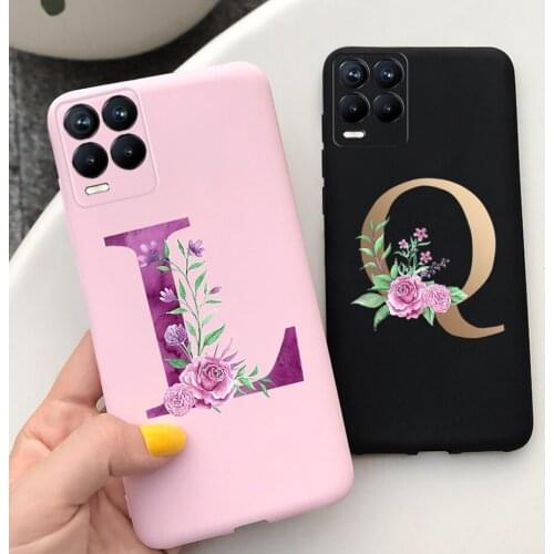 Cute Letters Case For Oppo Realme 8 Pro Case Realme8 RMX3085 Soft Silicone Phone Cases For Realme 8 Pro 8Pro RMX3081 Cover Coque
