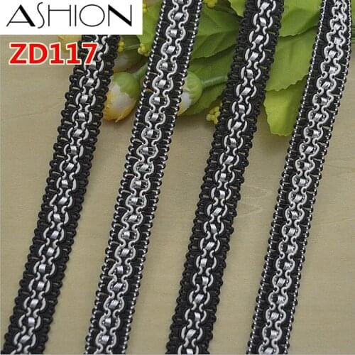 CHICKNIT width 17mm black and white Centipede Lace Clothing accessories ribbon ZD117