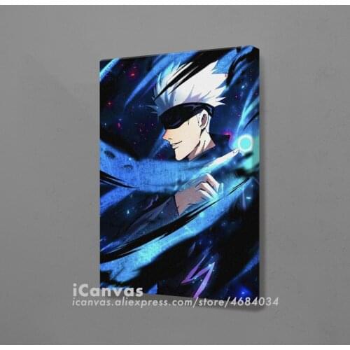 Satoru Gojo Jujutsu Kaisen Anime Decoration Prints Canvas Home Decor Dorm Living Room Bedroom Poster Painting Wall Art