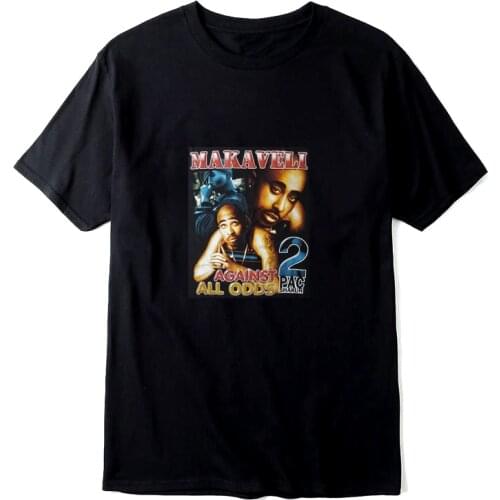 Cotton T-shirt Fashion Summer 2pac Cotton Short Sleeve Harajuku T-shirts Mens Woman Casual Tee Tops