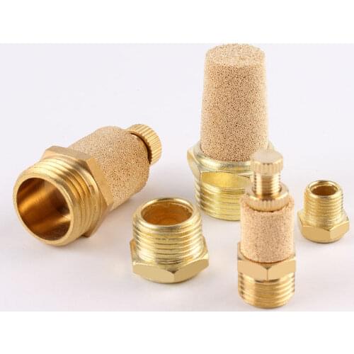 Exhaust Muffler Pneumatic Brass BSL BMSL BESL M5 1/8" 1/4" 3/8" 1/2" Throttle Silencers Fitting Noise Filter Reducer Connector