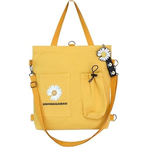 Canvas Capacity Women Shoulder Bag Zipper Cotton Tote Shopper Bag Pure color Eco Reusable Shopping Bag Handbag Cloth