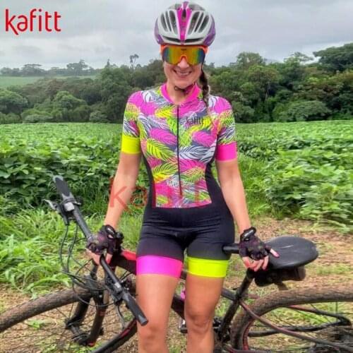Kafitt cycling ladies cycling mountain bike cycling shorts downhill shockproof cycling jersey cycling wear short-sleeved suit