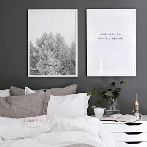 Nordic Style Pine Forest Canvas Art Print Painting Poster, Landscape Wall Pictures for Home Decoration, Wall Decor S17002