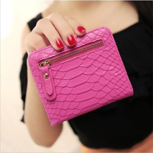 Fashion Women Wallets Short Small Bag PU Leather Female Lovely Purse Clutch with Zipper Card Holder Coin Purse Leather Wallet