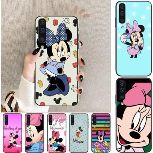 Cute Mickey and Minnie Phone cover hull For SamSung Galaxy S 8 9 10 20 21 S30 Plus Edge E S20fe 5G Lite Ultra black soft