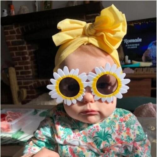 Cute Daisy Round Frame Children Sunglasses Kids Sun Glasses Boys Eyeglasses Sunflower Shades Girls Lens Baby Gafas Oculos