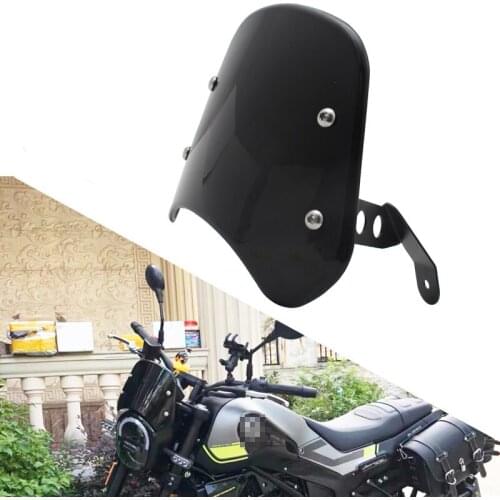 Motorcycle Front Headlight Black ABS Windshield Fairing Windscreen Cover For Benelli Leoncino 250