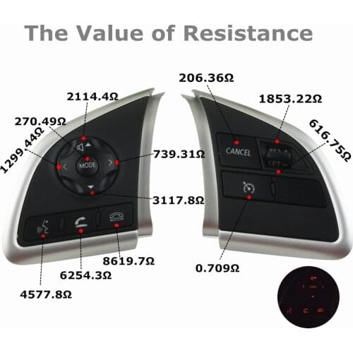 Cruise Control Switch Steering Wheel Button Audio Android Player Switch For Mitsubishi Outlander 2013-2019 L200 Mirage 2012-2016
