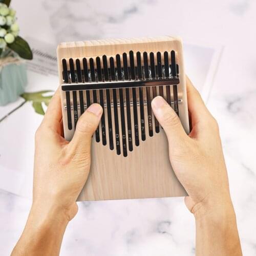 17 Keys Thumb Finger Piano Mbira Pine Wood Kalimba Musical Instrument for Kids Beginner Learning Musical Instrument