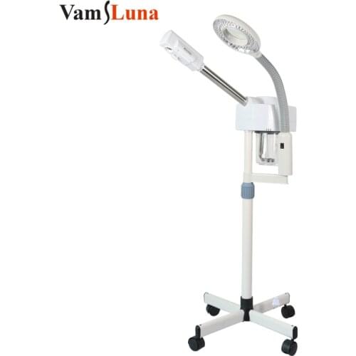 Professional 2 in 1 Ozone Vapor Face Sprayer Facial Steamer With Magnification Lamp Skin Moisturizer Salon Use Beauty Device