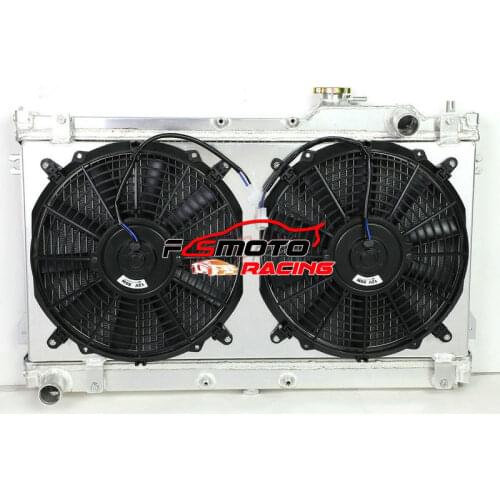 For Mazda MX5 Miata 90-97 91 92 93 94 95 aluminum alloy radiator+Shround + fan