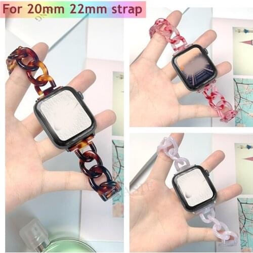 20mm 22mm Resin Transparent Band for Samsung Galaxy Watch Active 2 3 Gear S2 Watchband Bracelet Strap for Huami Amazfit Bip