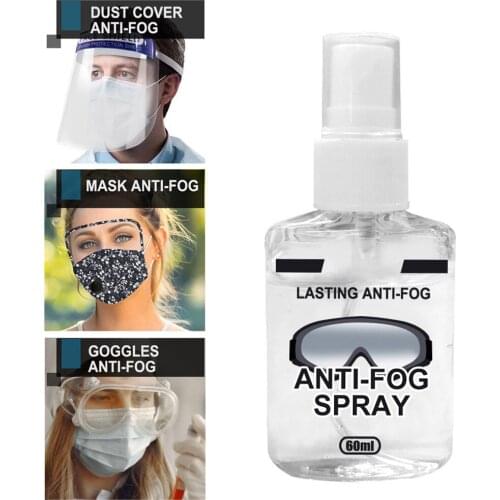 60ML Anti-Fog Spray Portable Lens Anti-fogging Agent For VR Lens Glasses Swimming Goggles Ski Goggles Sprayer Accessories