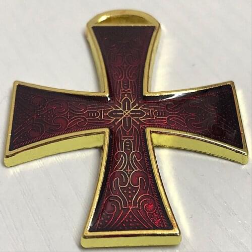 Templar Knight Red Cross Jewelry Medal 1870 Iron Cross EK2 Prussian Military Meditation Masonic Knight Red Cross Jewelry Badge