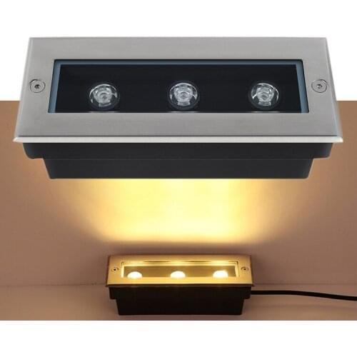 10pcs DC12V OR AC85~265V 3W Underground Rectangle LED Lamp Light Outdoor Waterproof Buried Lamp Recessed Led Floor Lights