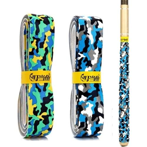 11m/2m Waterproof Fishing Rods Sweat-absorbent Belt Camouflage Anti-slip Tape Fishing Rod Sweatband Heat Shrink Wrap Racket