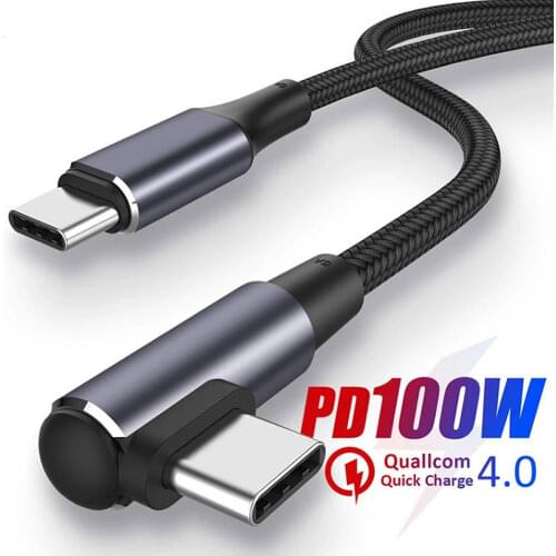 PD 100W USB Type C To USB C 5A 10Gbps Quick Charging Cable QC4.0 Type C Fast Charger For Huawei P40 Samsung S10 S20 Macbook Pro