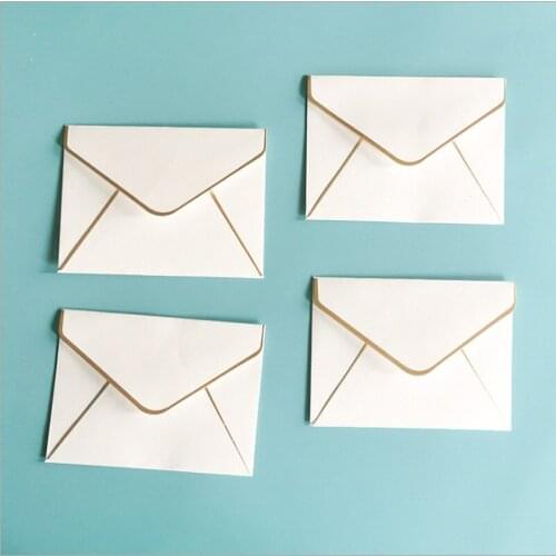 100pcs white wedding god gift stationery student DIY new year blessing message membership card envelope wholesale