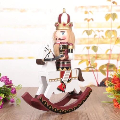 23~40cm Handpainted Wooden Nutcracker Handcraft Toy Christmas Decor Collectibles