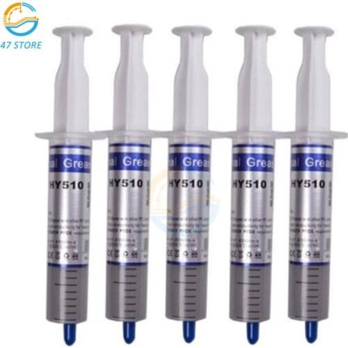 5pcs/lot HY510-TU20Q Processor CPU Cooler Cooling Fan Thermal Grease VGA Compound Heatsink Plaster Paste fo CPU LED Cooling 30G