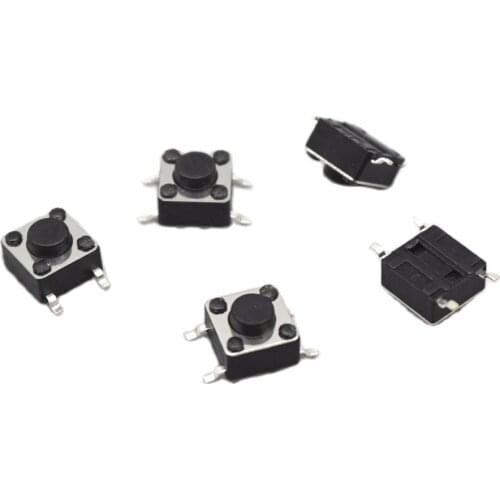 50pcs 6x6x4.3mm Push botton switch 6*6*4.3 micro switches SMD 4PIN Copper feet good quality Free shipping