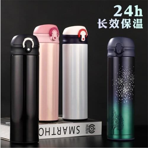 500ML Stainless Steel Double Wall Insulated Thermos Cup Vacuum Flask Coffee Mug Travel Drink Bottle Home Office Thermocup