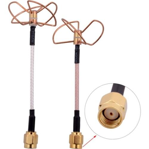 2pcs FPV 5.8G 5.8ghz Clover 3 Blade Transmitting w/4 Blade Receiving Aerial Antenna Straight/Bore Connector for fatshark