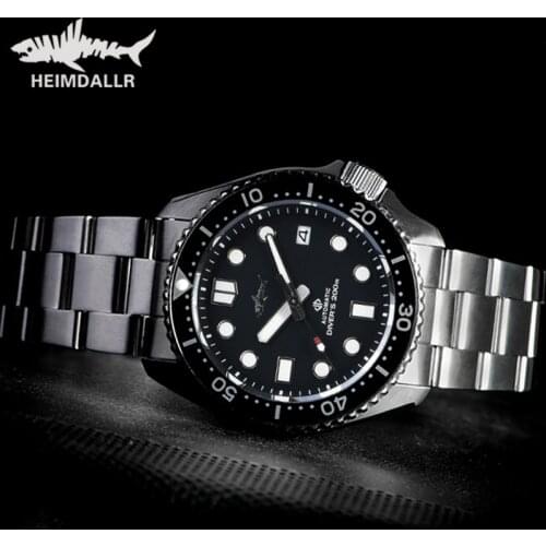 Heimdallr Sharkey SKX007 Automatic Dive Watch Mens Stainless Sapphire Crystal 20ATM Water Resistance NH35 Mechanical Diver Watch