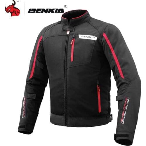 BENKIA Summer Men Motorcycle Jacket Motocross Off-Road Racing Jacket Moto Jacket Breathable Mesh Moto Jacket Protective Gear
