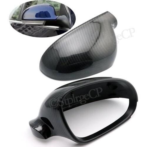 Side Wing Mirror Covers Caps For Volkswagen Golf MK5 GTI plus Passat B6 B5.5 for Jetta 5 (Carbon Look) Sharan Variant EOS for VW