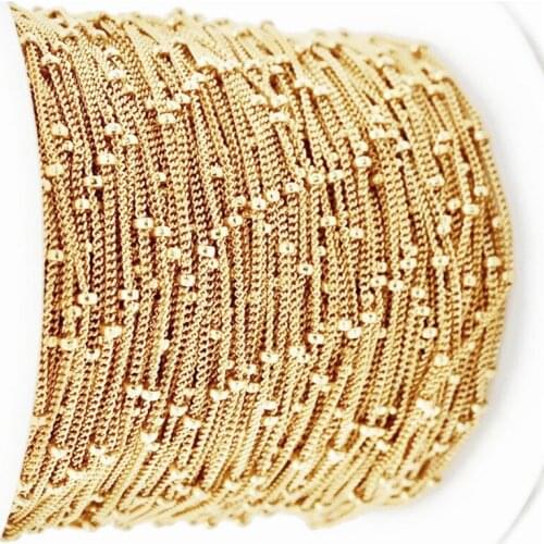100% 14K Gold Filled Satellite Chain 1MM Chain Necklace Gold jewelry Minimalist Gold Filled Chain DIY Jewelry