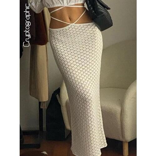 Женские юбки макси Cryptographic China At AliExpress