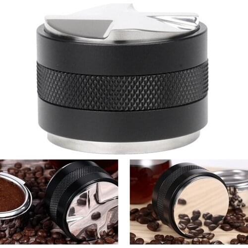 Coffee Distributor 2 in 1 Espresso Tamper Stainless Espresso Maker Adjustable Tamper Corner Mat