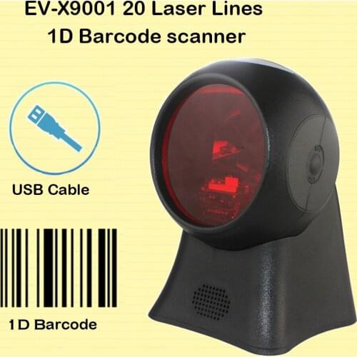 EVAWGIB EV-X9001 20 laser lines automatic 1D barcode scanning platform high quality barcode scanner 1D barcode reader