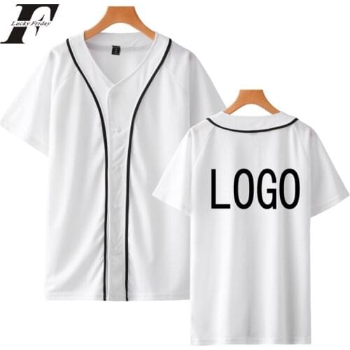Custom tshirt Solid Color Women/Men Baseball t shirt 2019 Short Sleeve Tshirts Casual StreetwearTrendy Baseball Tee Shirts