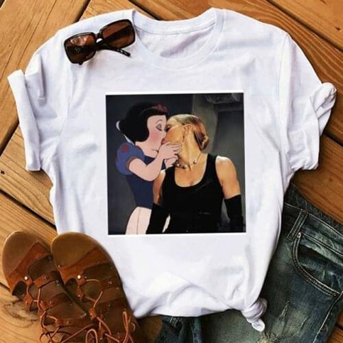 Weird T Shirt Women Ullzang Funny Cartoon T-shirt 90s Lgbt Love Tshirt Vintage Graphic Top Lesbian Gay Tee Clothes Femme Tops