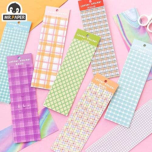 Mr Paper 8 Designs 2 Pcs/bag Ins Style Sparkling Paradise Series Letter And Number Hand Account DIY Decor Collage Material