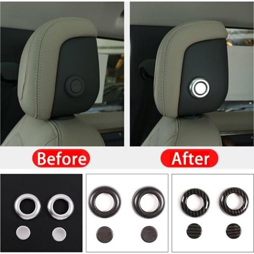 Car Seat Head Pillow Adjustment Button Cover Trim,ABS Plastic,For Land Rover Defender 110 130 2020-2021,Modification Accessories