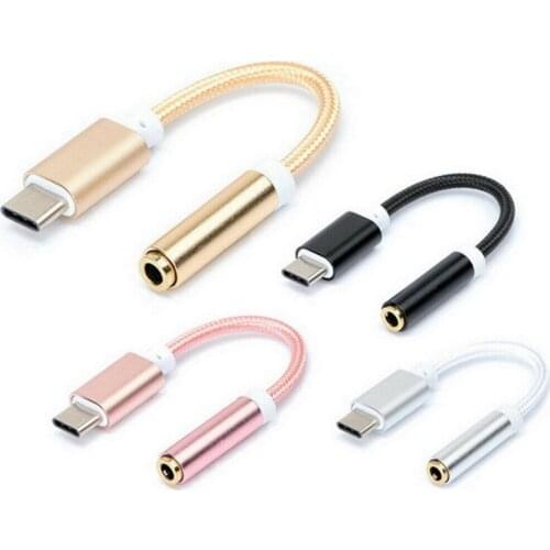 Kphrtek 1 Pcs USB 3.1 Type C USB-C to 3.5mm Aux Adapter Earphone Microphone Audio Jack Cable