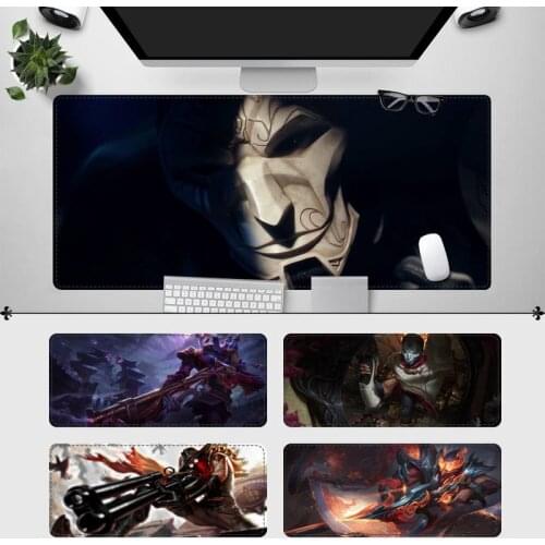 Fashion League of Legends Jhin Mouse Pad Gamer Keyboard Maus Pad Desk Mouse Mat Game Accessories For Overwatch