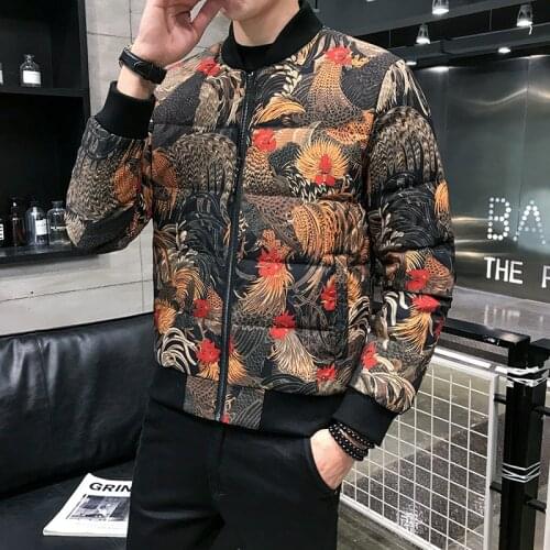 Jacket White Printing Duck Down Coat Men Down Jackets Winter Male Casual Down Jacket Coat Warm Parka 6XL Duck Down Jacket Men
