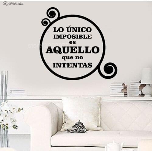 Spanish Quote Vinyl Wall Sticker Inspiring Saying Decals Art Wallpaper for Living Room Home Decor House Decoration Mural H538