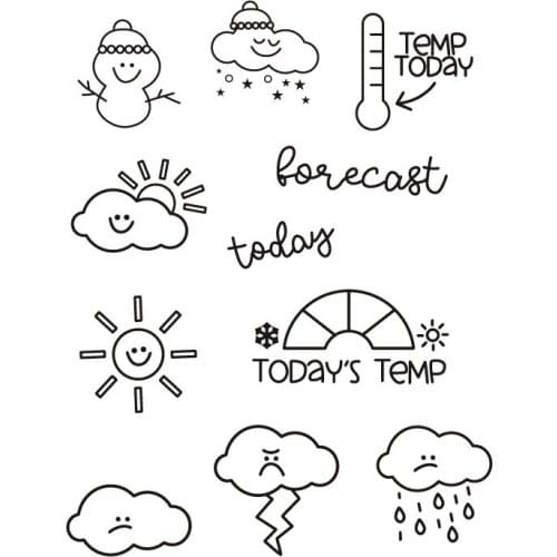 Cloud/Transparent Clear Stamps for DIY Scrapbooking/Card Making/Kids Christmas Fun Decoration Supplies