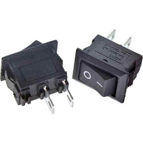 Boat type switch rocker boat type power switch button 8.5 * 13.5mm 250VAC 3A 2 pin two gear (5pcs)