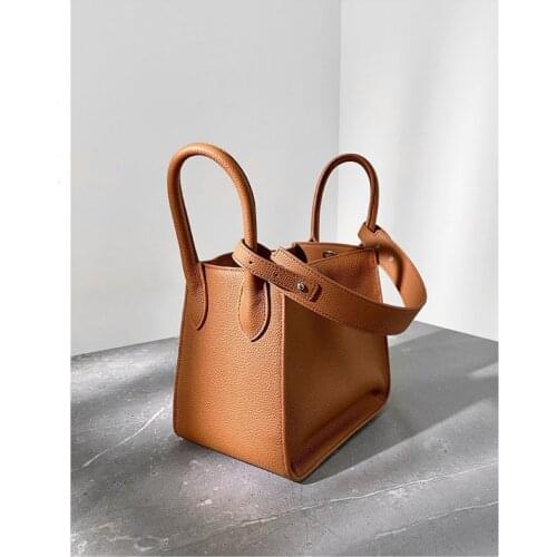 Simple Vintage Pu Leather Composite Bags For Women Casual Large Capacity Messenger Bags Female Solid Luxury Bucket Handbag Totes