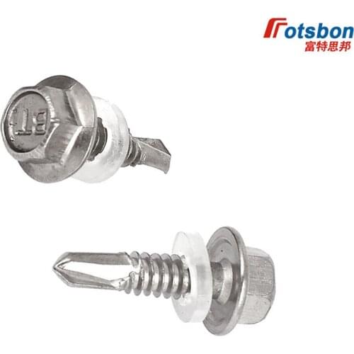 M4.2/M4.8 Hexagon Flange Drilling Screws With Thread Self-Tapping Drill Tail Screw Vis Inoxydable Inox Stainless steel DIN7504K