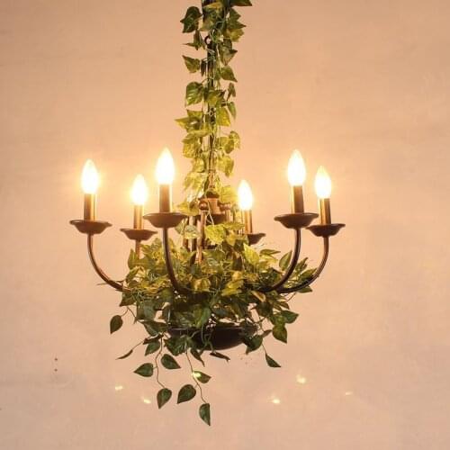 Modern Simple Wooden E27 Holder Led Pendant lamps,3 Kinds Wrought Iron Plant Pot Bar Restaurant Creative Hanging Lamps