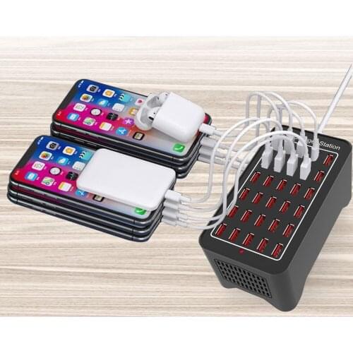 15 /20 /25 /30 Ports Fast Charging Phone Tablet Computer USB Charger Station Adapter for Mobile Phone Tablet Charging Station